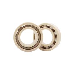 Insulated Non-Magnetic Plastic Bearing 6201 6203 6205, High Strength Peek/PTFE Deep Groove Ball Bearing, Maintenance-Free Oil-Free Bearing with Si3n4/Zro2 Ceram
