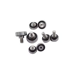 External Thread Metal Pulley Guide Wheel 6200zz Bearing with Shaft Screw Roller Open Seals Grease Lubrication