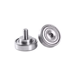 I. D 4-14mm External Thread POM Plastic Coated Bearing High Wear Resistant Nylon Threaded Guide Wheel with Screw Threaded Ball Bearing