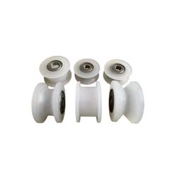 Custom Polyurethane Coated Carbon Steel Roller Unpowered Double Bearing Driven Pulley Natural Color 90A