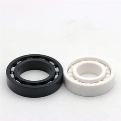 Anti-Corrosion Zirconia Full Ceramic Bearing 6001-6009, Zro2 Deep Groove Ball Bearing with PTFE Cage, Waterproof & Acid Resistant Ceramic Bearing for Chemical &