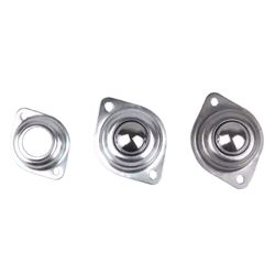 304 Stainless Steel Ksm-8/12/15/22/25/30/45 FL Ball Transfer Units, Nylon Ball & Steel Roller for Cleanroom & Food Conveyor Systems
