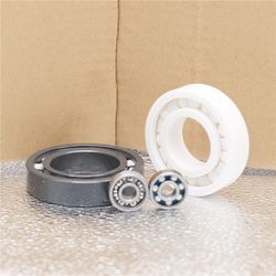 400°C High Temperature Full Zirconia Ceramic Bearings, 6000 6200 6300 6305 Full Balls Without Cage, Self-Lubricating Zro2 Deep Groove Ball Bearing for Kiln and