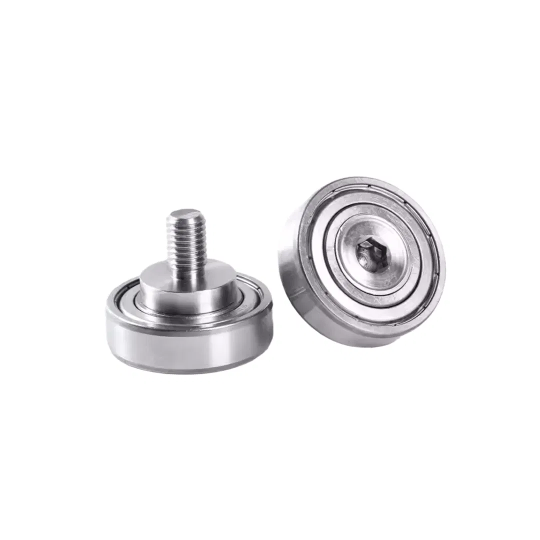 External Thread Bearing with 304 Stainless Steel Screw Bearing Axle Rod Screw Track Small Pulley Guide Wheel Bearing pictures & photos