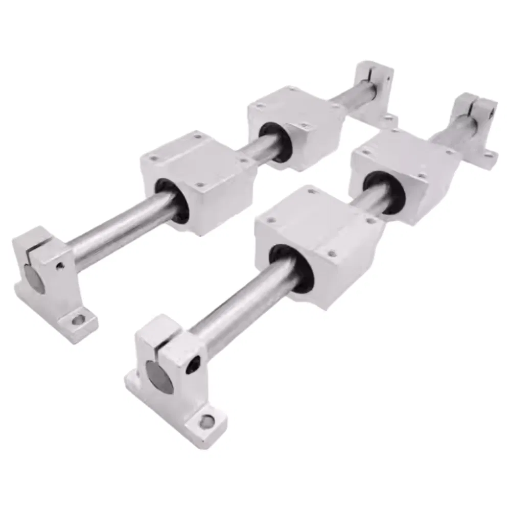 Aluminum Alloy Open Top Wire Locking Ring Support Rail Unit Linear Optical Axis Guide with Dedicated Bearing Seat pictures & photos