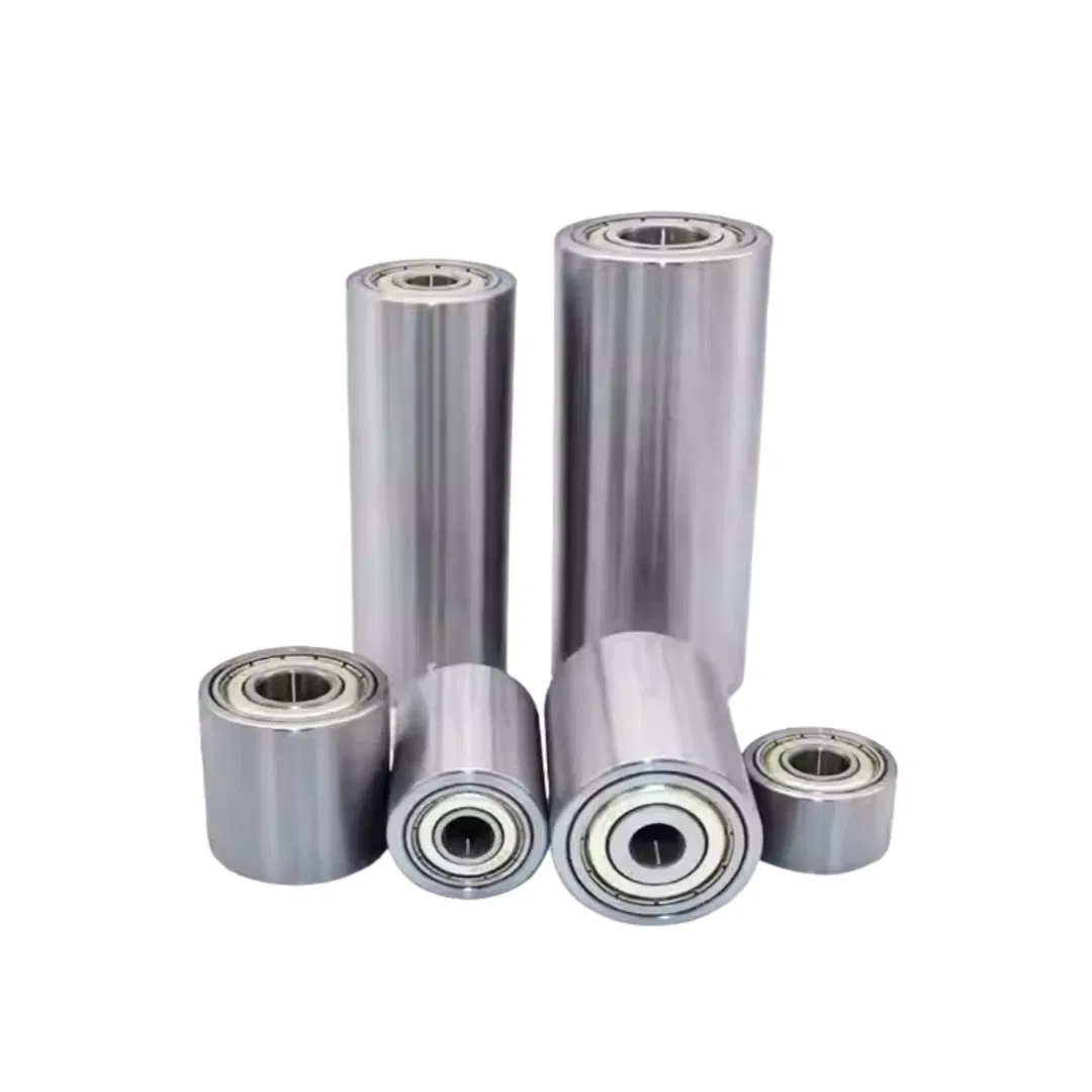 Custom Polyurethane Wheel Industrial Roller Two Bearings PU Conveyor Drive Rollers Heavy Duty Urethane Rubber Roller Recovering pictures & photos