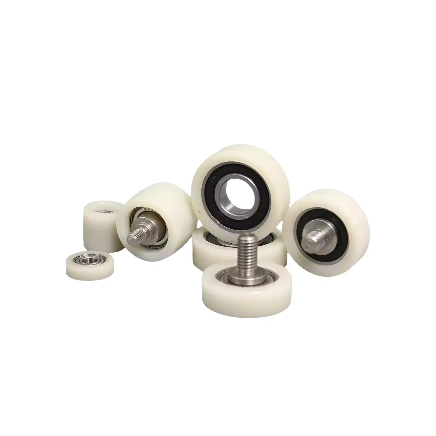 Custom Polyurethane Coated Carbon Steel Roller Unpowered Double Bearing Driven Pulley Natural Color 90A pictures & photos
