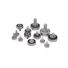 I. D 4-14mm External Thread POM Plastic Coated Bearing High Wear Resistant Nylon Threaded Guide Wheel with Screw Threaded Ball Bearing