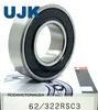 Quality 62/32-2RS 32X65X17 Double Rubber Sealed Deep Groove Ball Bearing 32mm Bore for Industrial Machinery